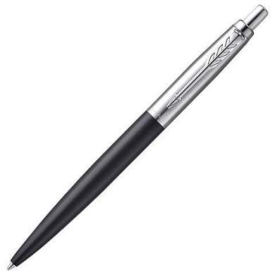 Ручка шариковая PARKER "Jotter XL", УТОЛЩЕННЫЙ корпус, черный матовый лак, детали из нержавеющей стали, синяя, 2068358 (арт. 143157)