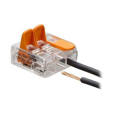 SmartBuy СМК-221-412 клеммная колодка с рычагом 2х(0,14-4,0мм2) (цена за 1шт.) тип WAGO SBE-ccwcc-2 (арт. 621996)
