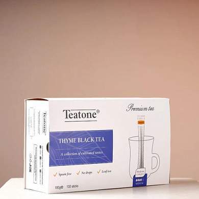 Чай TEATONE черный с чабрецом, 100 стиков по 1,8 г, 101 (арт. 622806)