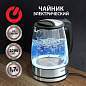 Чайник SONNEN KT-1788, 1,7 л, 2200 Вт, закрытый нагревательный элемент, стекло, черный, подсветка, 454349 (арт. 454349)
