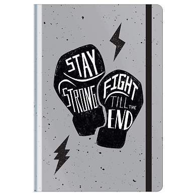 Ежедневник недатированный А5, 128л., 7БЦ, BG "Stay strong", матовая ламинация, на резинке (арт. 358423)