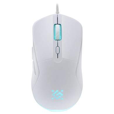 Мышь проводная DEFENDER Arga GM-049, 1200/1800/2400/3600 dpi, 5 кнопок + 1 колесо-кнопка, белый, 52048 (арт. 514425)