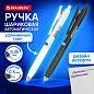 Ручка шариковая автоматическая С УДЛИНЕННЫМ ГРИПОМ BRAUBERG "BLACK & WHITE", СИНЯЯ, пишущий узел 0,5 мм, линия письма 0,35 мм, 144462 (арт. 144462)