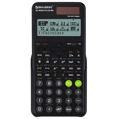 Калькулятор инженерный BRAUBERG SC-991ES-PLUS-BK (164х80 мм), 552 функции, 10+2 разряда, ЧЕРНЫЙ, 272651 (арт. 272651)