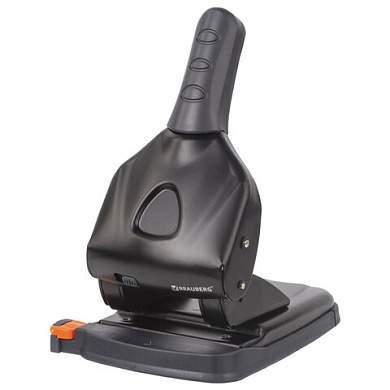 Дырокол металлический МОЩНЫЙ BRAUBERG "Heavy duty" до 65 л., эргономичный, черный, 228496 (арт. 228496)