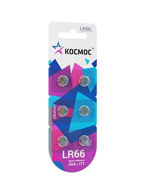 Элемент питания Космос G04  LR66, L626, 177, 377 BL6  6,8x2,6 (арт. 769239)