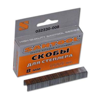Скобы Santool тип 53, для мебельного степлера, 8х0.75мм, 32330-008 (арт. 604022)