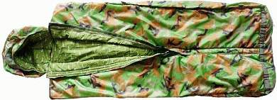 1-2.SALE Спальник с капюшоном 210*85см, 1800гр (+5 ) п/э 170Т/холоф 500г/кв.м, подкл. х/б, E1M (арт. 768018)
