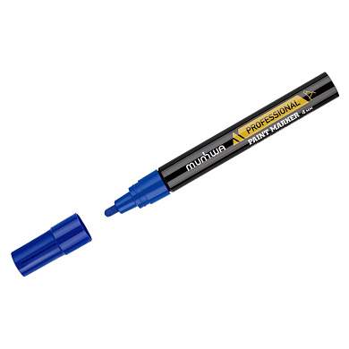 Маркер-краска MunHwa "Professional Paint Marker" синяя, 4мм, нитро-основа (арт. 377884)