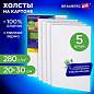 Холсты на картоне НАБОР 5 штук (20х30 см), хлопок, 280 г/м2, грунт, BRAUBERG ART CLASSIC, 192651 (арт. 192651)
