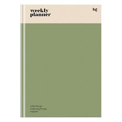 Планер школьный 1-11 кл. 64л. (твердый) BG "Weekly planner. Green", матовая ламинация (арт. 383697)