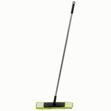 Швабра насадка плоская микрофибра 12*41см,ручка 110см,лапша,карм,Mop Clean/310475 Рыжий кот (арт. 846751)