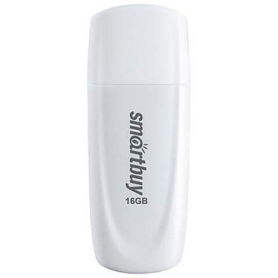Флеш-диск 16 GB SMARTBUY Scout USB 2.0, белый, SB016GB2SCW (арт. 513765)