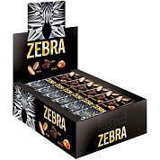 Батончик вафельный глазированный ZEBRA с изюмом и арахисом в мягкой карамели, 40 г, в шоу-боксе, ЯВ252 (арт. 622154)