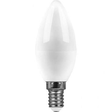 Saffit свеча C37 E14 11W(905lm) 6400K 6K матовая, пластик 100x37 SBC3711 55171 (арт. 804368)