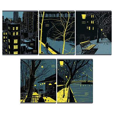 Тетрадь 48л., А5, клетка BG "Night mood", выб.лак (арт. 375955)