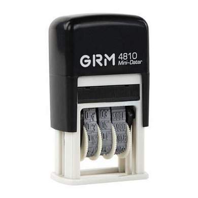 Датер-мини месяц цифрами, оттиск 20х3,8 мм синий, GRM 4810 BANK, 124131001 (арт. 237743)