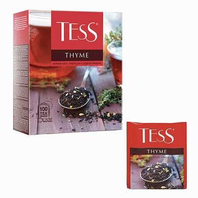 Чай TESS "Thyme" черный с чабрецом и цедрой лимона, 100 пакетиков в конвертах по 2 г, 1185-09 (арт. 621967)