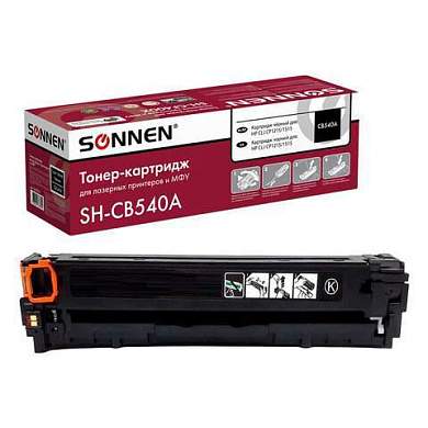 Картридж лазерный SONNEN (SH-CB540A) для HP CLJ CP1215/1515 ВЫСШЕЕ КАЧЕСТВО, черный, 2200 страниц, 363954 (арт. 363954)