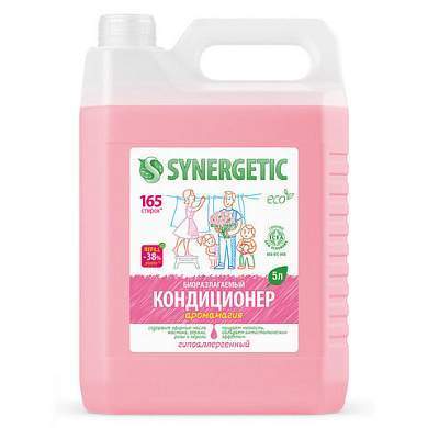 Кондиционер-ополаскиватель для белья 5 л SYNERGETIC "Аромамагия", гипоаллергенный, концентрат, 110500 (арт. 605551)