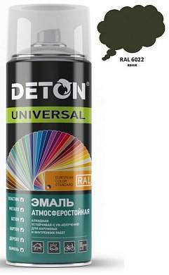 Эмаль аэрозоль 520мл алкид атмосферост. RAL6022 ХАКИ арт.DTN-A46797 Deton Universal (арт. 717306)