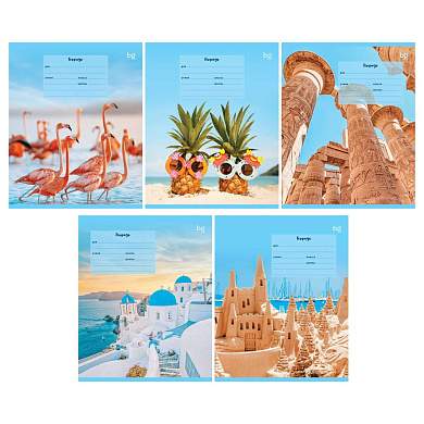 Тетрадь 18л., клетка BG "Holidays", выб.лак (арт. 368745)