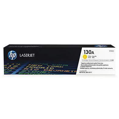 Картридж лазерный HP (CF352A) ColorLaserJet M176n/M177fw, №130A, желтый, оригинальный, ресурс 1000 страниц (арт. 361274)