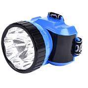 Фонарь налобный Smartbuy SBF-25-B, аккумуляторный, светодиодный, 1ВТ + 8 LED, синий (арт. 307987)