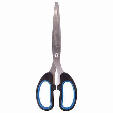 Ножницы BRAUBERG "Classic+", 185 мм, черно-синие, классической формы, резиновые вставки, 236448 (арт. 236448)