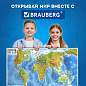 Карта мира физическая 120х78 см, 1:25М, с ламинацией, интерактивная, в тубусе, BRAUBERG, 112380 (арт. 112380)