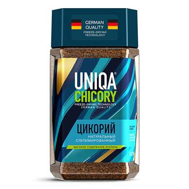 Цикорий UNIQA сублимированный 95 г, стеклянная банка (арт. 624756)