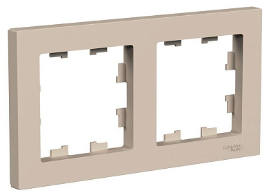Schneider AtlasDesign рамка СУ 2 мест. песочный ATN001202 (5!) (арт. 852274)