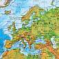 Карта мира физическая 101х66 см, 1:29М, с ламинацией, интерактивная, в тубусе, BRAUBERG, 112378 (арт. 112378)