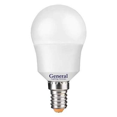 General шар P45 E14 15W 4500K 4K 45х80 пластик/алюм GLDEN-G45F-15-230-E14-4500 661105 (арт. 778698)