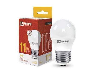 ASD/inHome VC шар P45 E27 11W(990lm) 3000К 3K 89x45 (без пульсации) 0600 (арт. 687247)