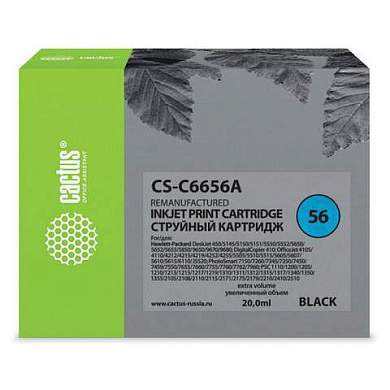 Картридж струйный CACTUS (CS-C6656A) для HP Deskjet 5150/5550/5600/5850, черный (арт. 361871)