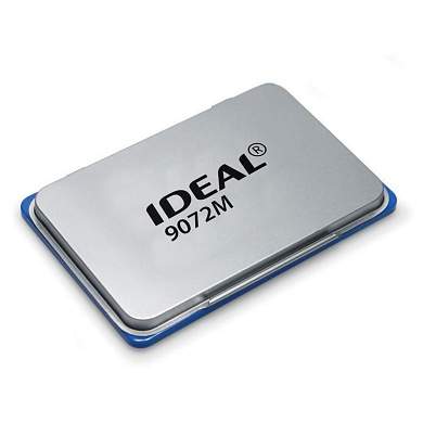 Штемпельная подушка Ideal, 110*70мм, синяя, металлическая (190089) (арт. 371368)
