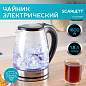 Чайник SCARLETT SC-EK27G35, 1,8 л, 1800 Вт, закрытый нагревательный элемент, стекло, стальной (арт. 457214)