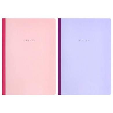 Тетрадь А4 96 л. BRAUBERG, на сшивке с корешком, клетка, обложка картон, "Minimal Pastel", 405282 (арт. 405282)