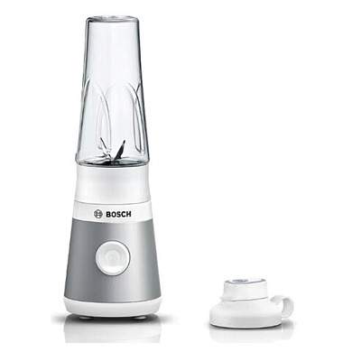 Блендер стационарный BOSCH MMB2111T, 450 Вт, 1 скорость, чаша 0,6 л, пластик, серебристый (арт. 458580)