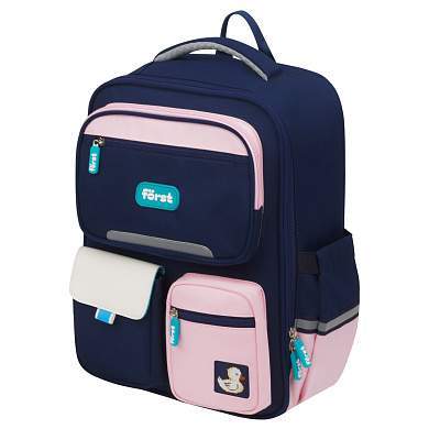 Ранец Först F-Style "Pink" 38*26,5*16см, 1 отделение, 6 карманов, анатомическая спинка (арт. 366062)