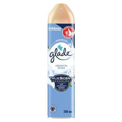 Освежитель воздуха аэрозольный 300 мл, GLADE "Свежесть белья", 864930 (арт. 701775)