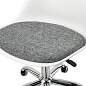 Кресло стул BRABIX "Eames MG-310 CH", хром, пластик белый, ткань серая, 532924 (арт. 532924)