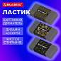 Ластик BRAUBERG "GOLDEN BLACK", 50х24х10 мм, прямоугольный, картонный держатель, экологичный ПВХ, ассорти, 272728 (арт. 272728)