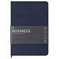 Ежедневник недатированный, А5, 136л., мягкий переплет, кожзам, BG "Business. Navy blue", темно-синий (арт. 369935)