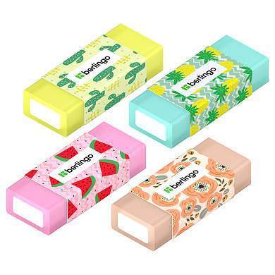 Ластик Berlingo "Funline. Fruits and Flowers", цвета ассорти, 50*20*11мм (арт. 281895)