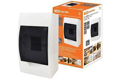 TDM бокс ЩРН-П-4 модуля навесной с дымчатой дверцей IP41 SQ0901-0001 (арт. 330977)