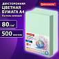 Бумага цветная BRAUBERG, А4, 80 г/м2, 500 л., пастель, зеленая, для офисной техники, 115221 (арт. 115221)