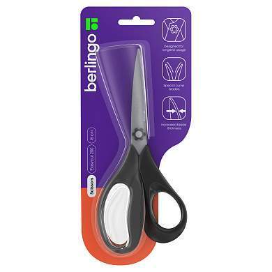 Ножницы Berlingo "Easycut 200" 16см, эргономичные ручки, европодвес (арт. 326311)