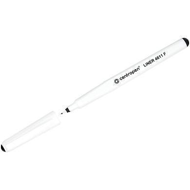 Ручка капиллярная Centropen "Liner 4611" черная, 0,3мм, трехгранная (арт. 262102)